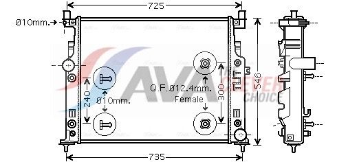 Kühler, Motorkühlung AVA QUALITY COOLING MSA2436