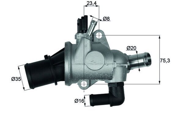 Thermostat, Kühlmittel MAHLE TI 174 88