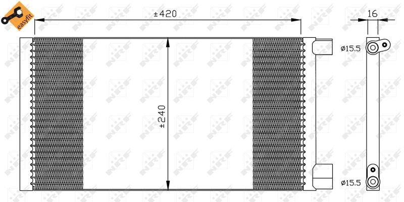 Kondensator, Klimaanlage NRF 35487