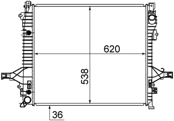 Kühler, Motorkühlung MAHLE CR1191000S