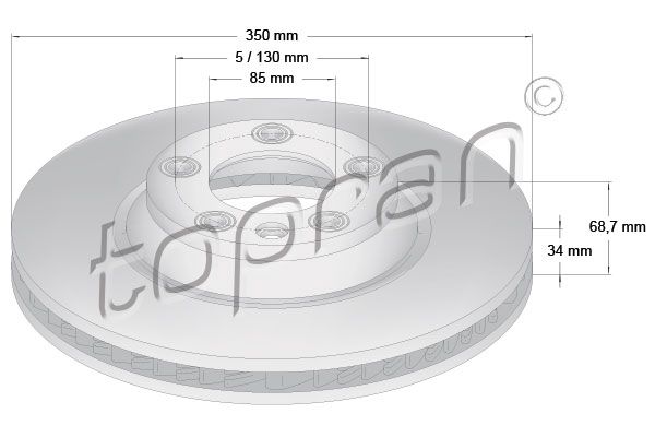 Bremsscheibe TOPRAN 111 288