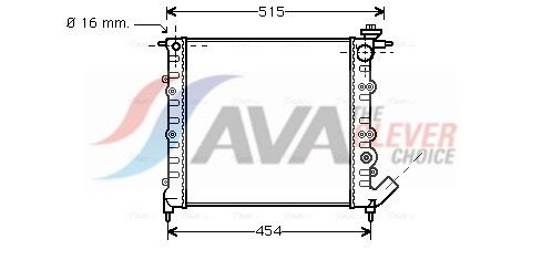 Kühler, Motorkühlung AVA QUALITY COOLING RT2041