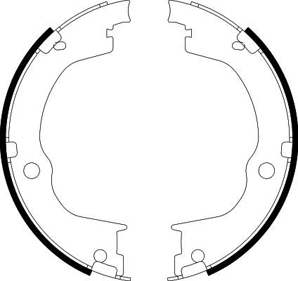 Bremsbackensatz Feststellbremse HELLA 8DA 355 050-791