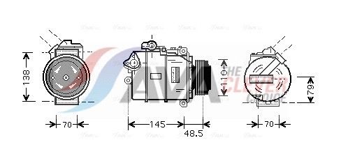 Kompressor, Klimaanlage AVA QUALITY COOLING BWAK309