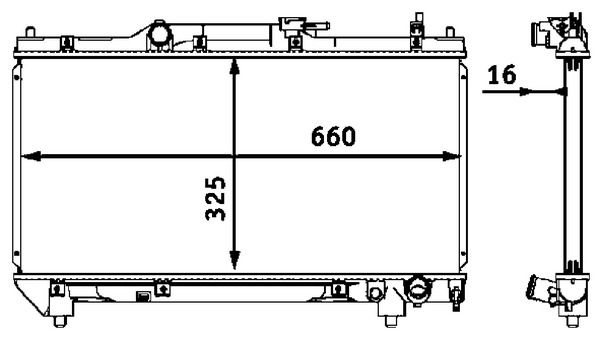 Kühler, Motorkühlung MAHLE CR544000S