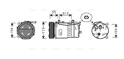 Kompressor, Klimaanlage AVA QUALITY COOLING aik001