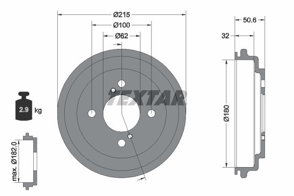 Bremstrommel TEXTAR 94049200