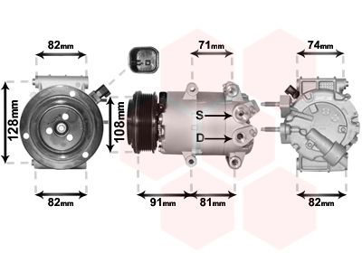 Kompressor, Klimaanlage VAN WEZEL 1800K570