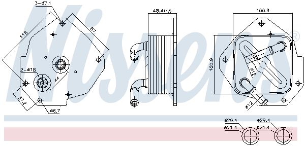 Ölkühler, Motoröl NISSENS 91456