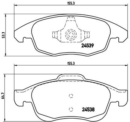 Bromsbeläggssats, skivbroms BREMBO P61083