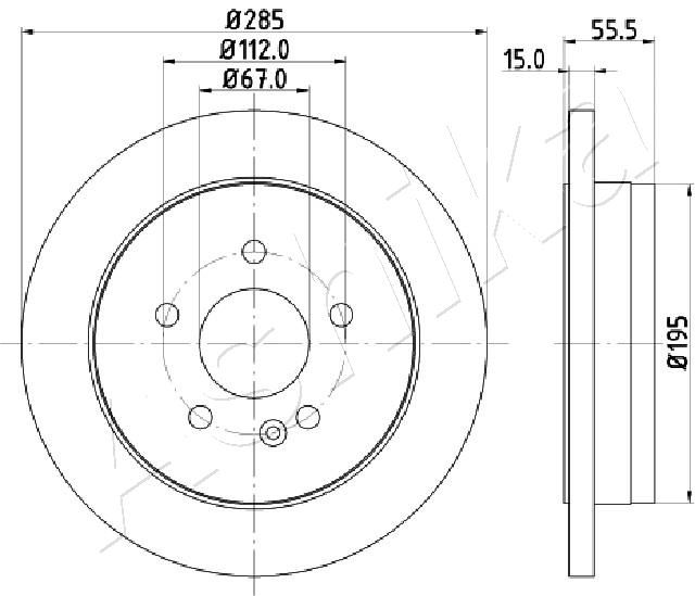 Bremsscheibe Ashika 61-00-0522