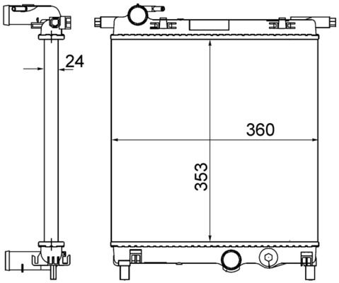Kühler, Motorkühlung MAHLE CR831001S
