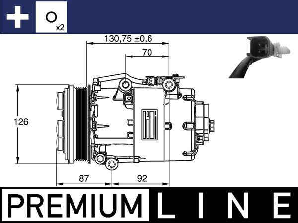Kompressor, Klimaanlage MAHLE ACP861000P