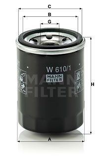 Oljefilter MANN-FILTER W 610/1