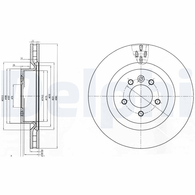 Bremsscheibe DELPHI BG9007C