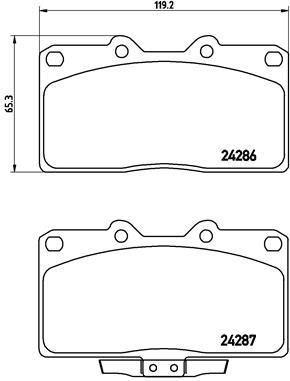 Bremsbelagsatz, Scheibenbremse BREMBO P 54 019