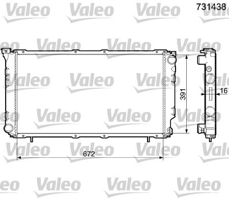 Kühler, Motorkühlung VALEO 731438