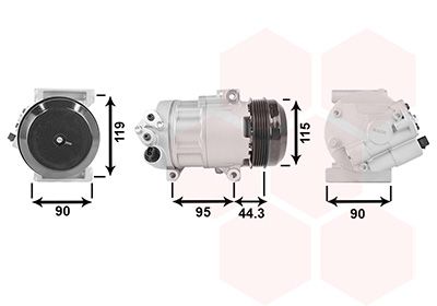 Kompressor, Klimaanlage VAN WEZEL 1700K330