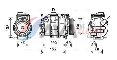 Kompressor, Klimaanlage AVA QUALITY COOLING BWAK423