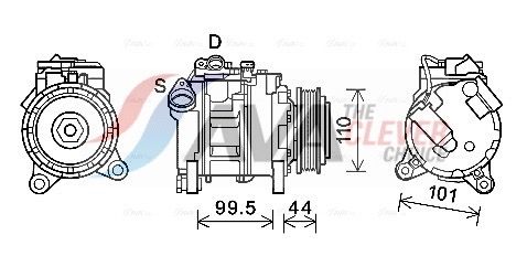 Kompressor, Klimaanlage AVA QUALITY COOLING BWAK492