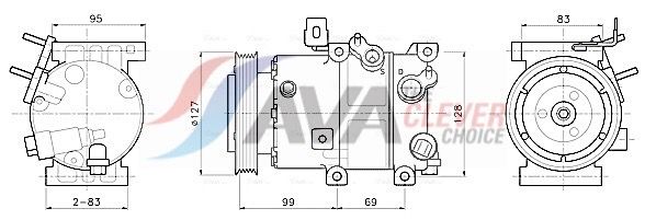 Kompressor, Klimaanlage AVA QUALITY COOLING HYAK606