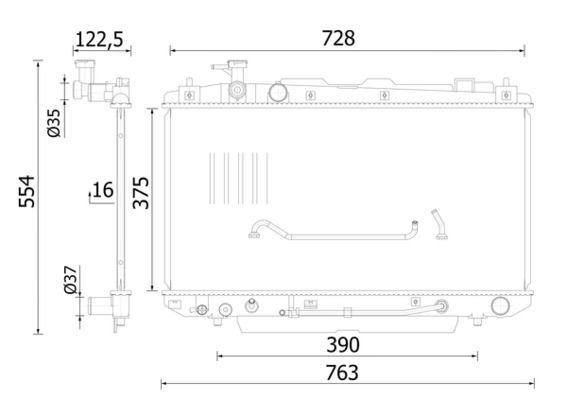 Kühler, Motorkühlung MAHLE CR2422000S