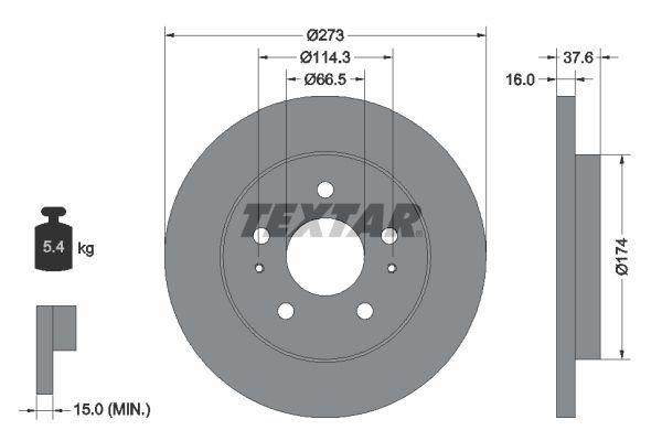 Bremsscheibe TEXTAR 92138200