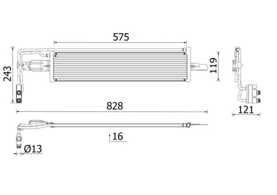 Ölkühler, Automatikgetriebe MAHLE CLC319000P