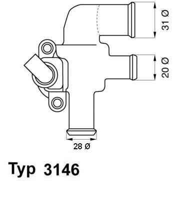 Thermostat, Kühlmittel WAHLER 3146.90D