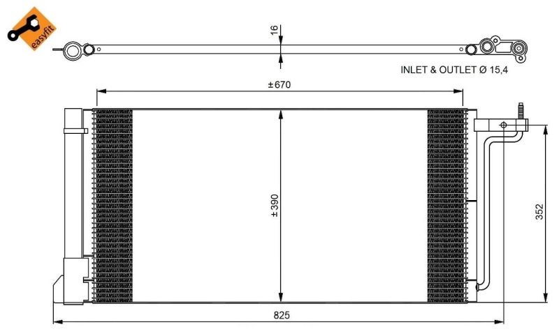 Kondensator, Klimaanlage NRF 350051