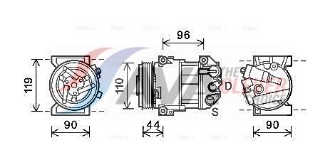 Kompressor, Klimaanlage AVA QUALITY COOLING ALAK125