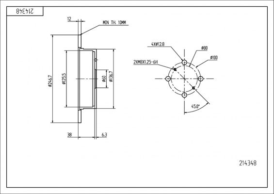 Bremsscheibe HART 214 348