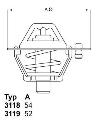 Kühlwasserthermostat WAHLER 3119.82D5