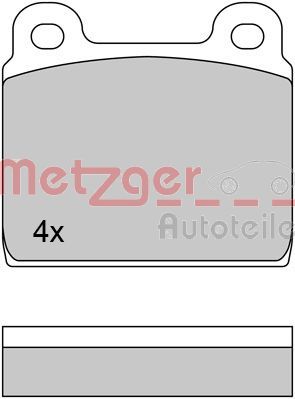 Bremsbelagsatz, Scheibenbremse METZGER 1170370