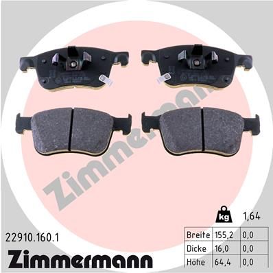 Bremsbelagsatz Bremsbeläge ZIMMERMANN 22910.160.1