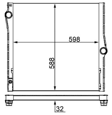 Kühler, Motorkühlung MAHLE CR1050000S
