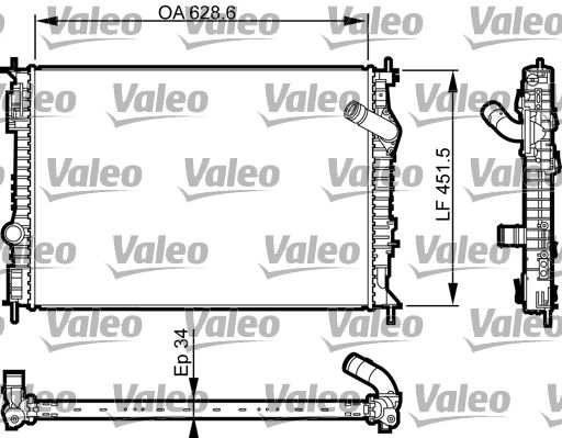 Kühler, Motorkühlung VALEO 735461