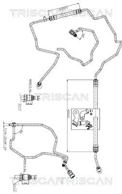 Hydraulikschlauch, Lenkung TRISCAN 8516 25003