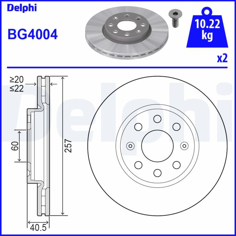 Bremsscheibe DELPHI BG4004
