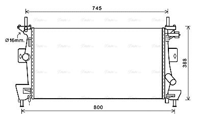 Kühler, Motorkühlung AVA QUALITY COOLING fd2475