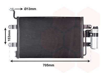 Kondensator, Klimaanlage VAN WEZEL 58005181