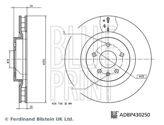 Bremsscheibe BLUE PRINT ADBP430250