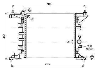 Kühler, Motorkühlung AVA QUALITY COOLING ol2568