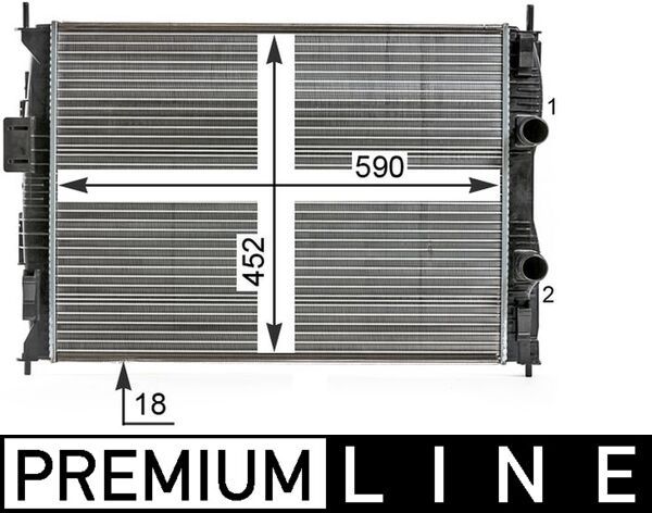 Kühler, Motorkühlung MAHLE CR15000P