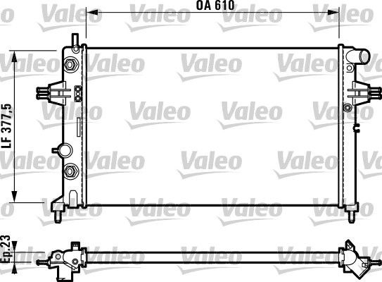 Kühler, Motorkühlung VALEO 732549