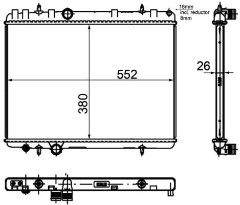 Kühler, Motorkühlung MAHLE CR1144000P