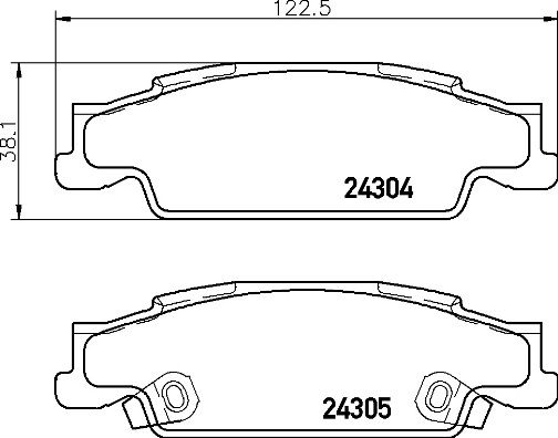 Bremsbelagsatz, Scheibenbremse BREMBO P 09 007