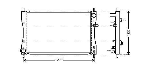 Kühler, Motorkühlung AVA QUALITY COOLING mt2174