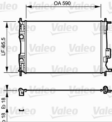Kühler, Motorkühlung VALEO 735119