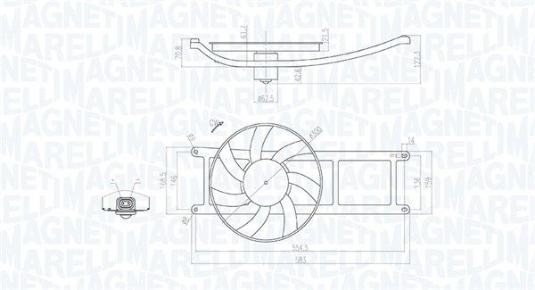 Lüfter, Motorkühlung MAGNETI MARELLI 069422715010